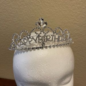 Rhinestones Happy Birthday Tiara